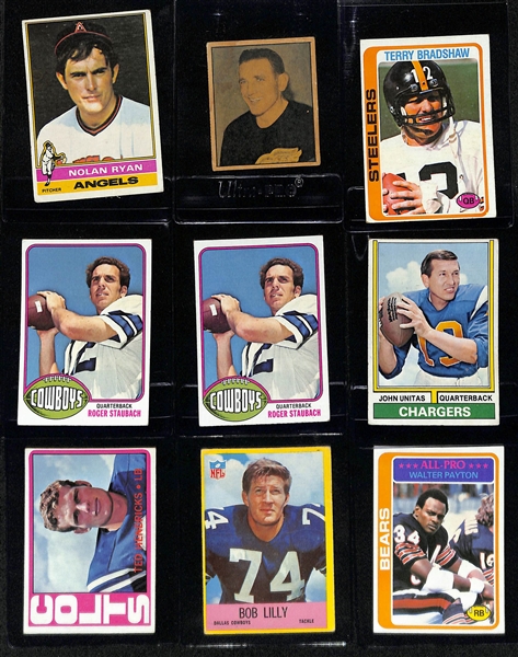 Lot of (20) Sports Cards with (6) Autographs and Steve Young Rookie, Steve Largent Rookie, + (Comes with JSA Auction Letter)